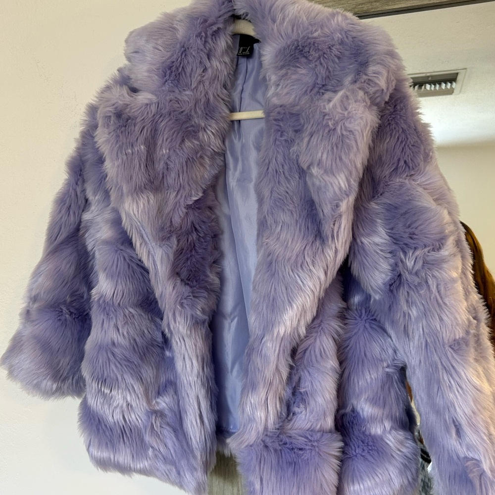 Forever 21 Purple Fuzzy Coat
